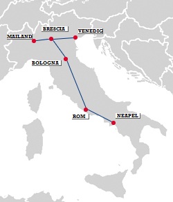 Karte von italien